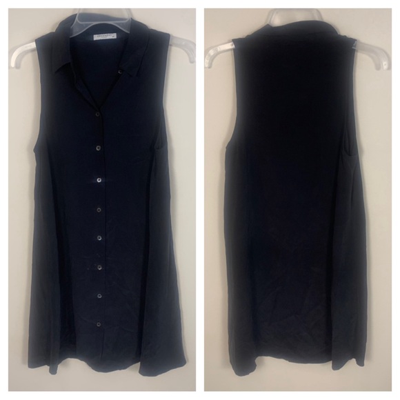 Equipment Femme 100% Button Front Sleeveless A Line Dress - Picture 1 of 9